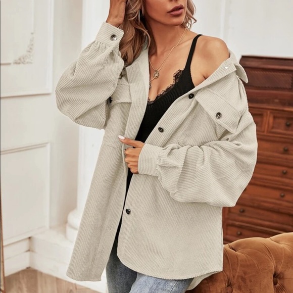 Corduroy button down jacket - Picture 7 of 13